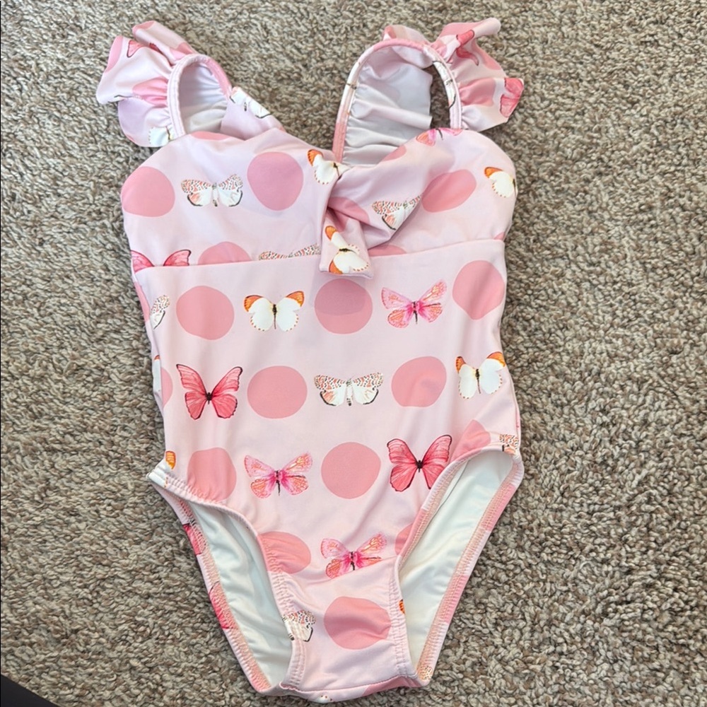 Pink Butterfly Swimsuit